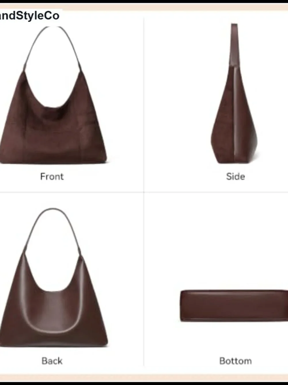Faux Suede Hobo Bag Slouchy Patchwork Shoulder Handbag Purse